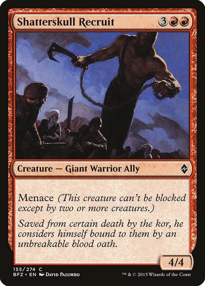 Shatterskull Recruit 155 card from Battle for Zendikar
