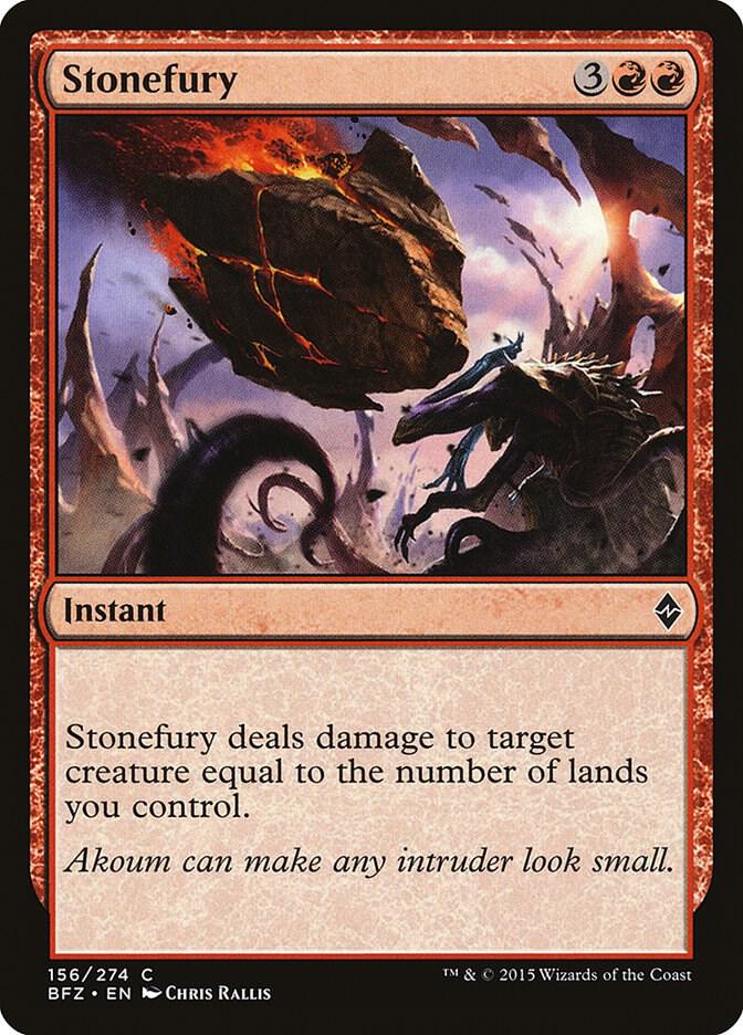 Stonefury 156 card from Battle for Zendikar