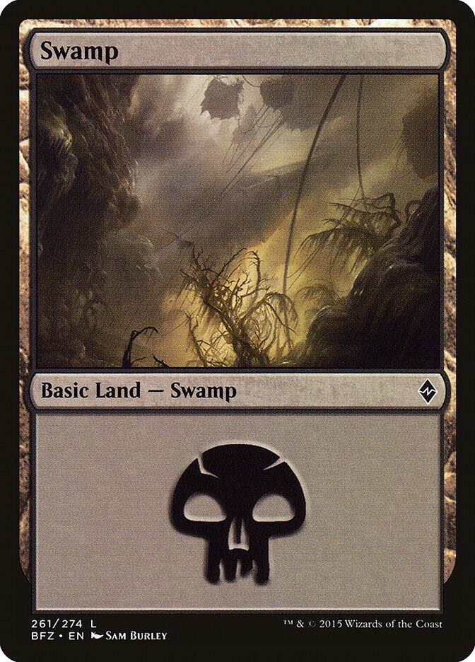 Swamp 261 card from Battle for Zendikar
