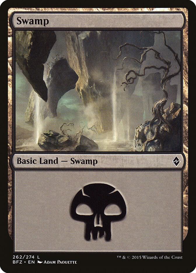 Swamp 262 card from Battle for Zendikar