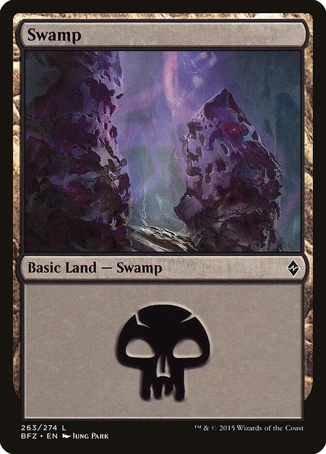 Swamp 263 card from Battle for Zendikar