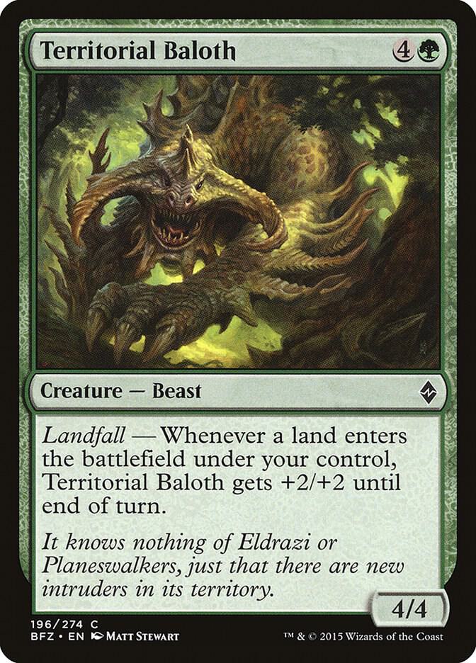 Territorial Baloth 196 card from Battle for Zendikar