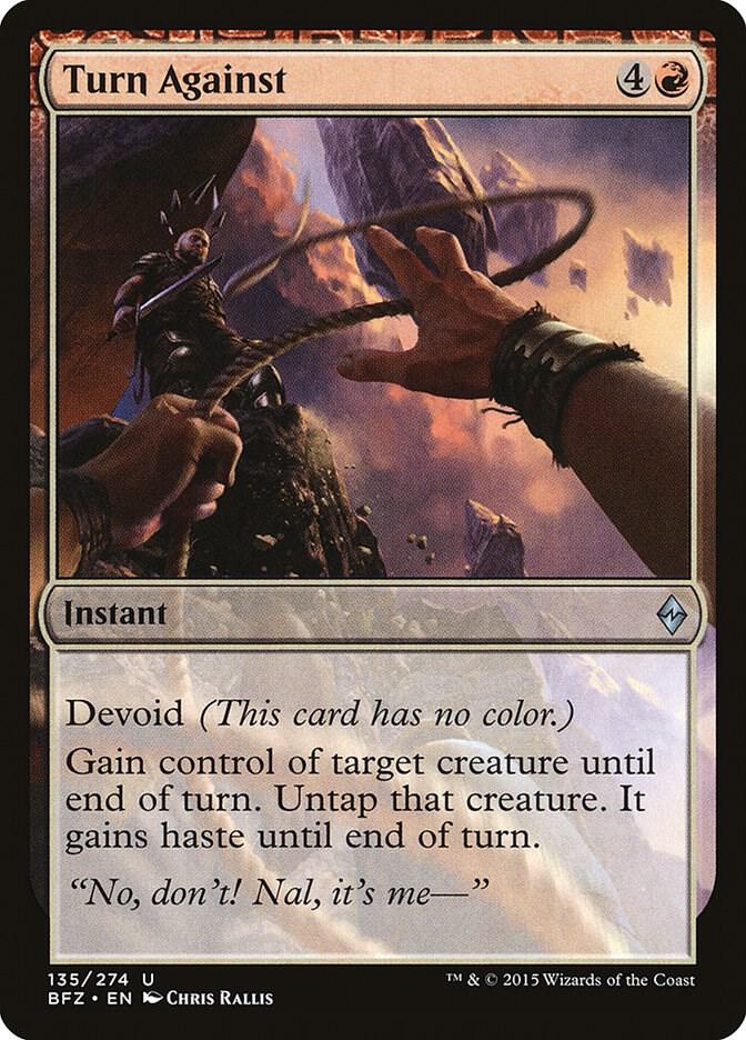 Turn Against 135 card from Battle for Zendikar