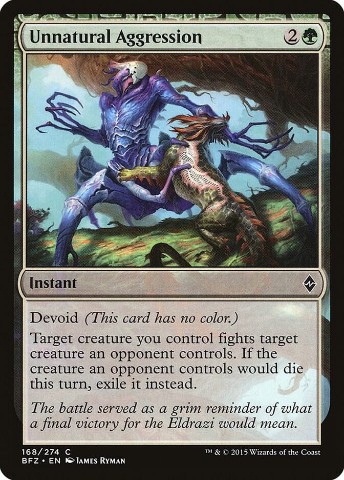 Unnatural Aggression 168 card from Battle for Zendikar