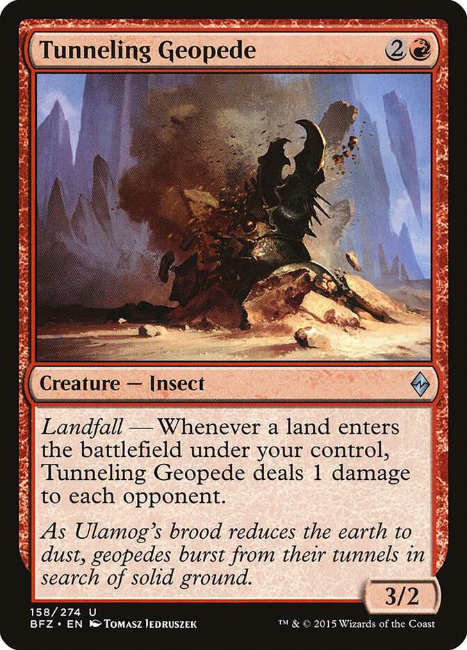Tunneling Geopede 158 card from Battle for Zendikar