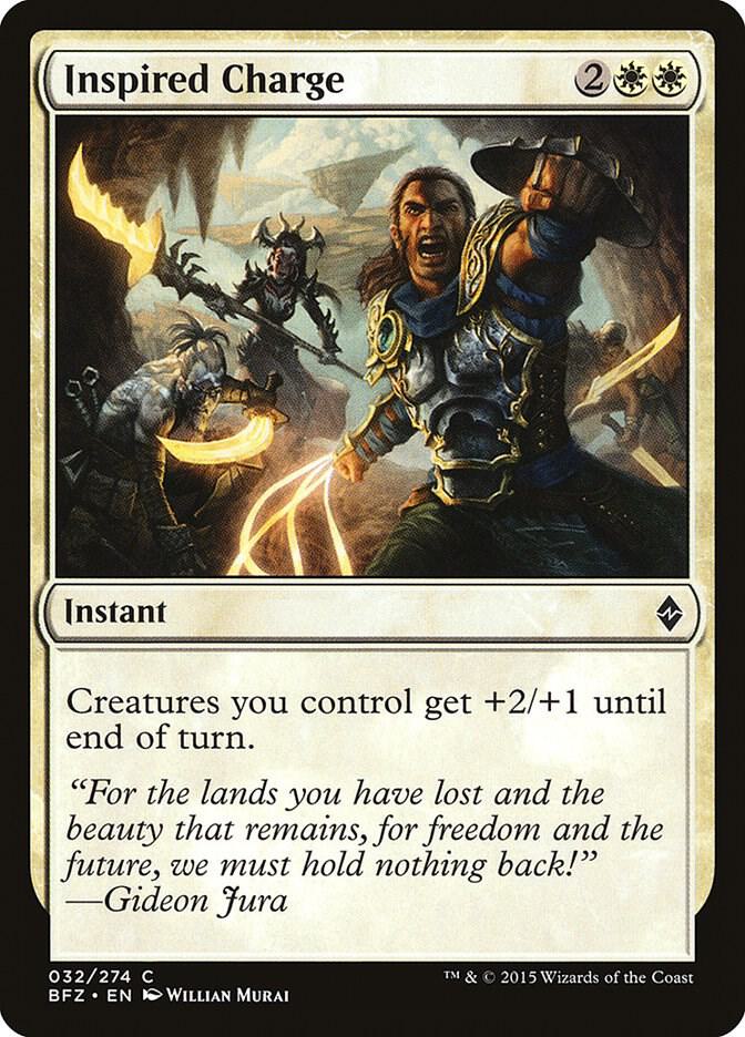 Inspired Charge 32 card from Battle for Zendikar