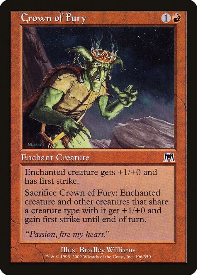 Crown of Fury 196 card from Onslaught
