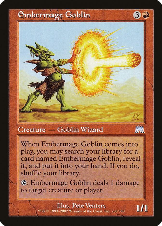 Embermage Goblin 200 card from Onslaught