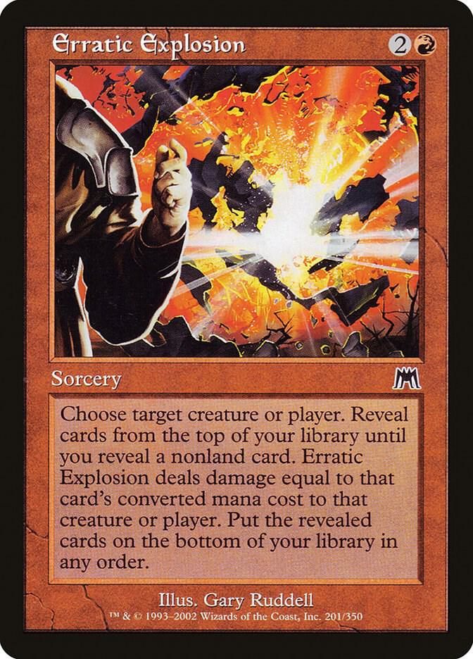 Erratic Explosion 201 card from Onslaught