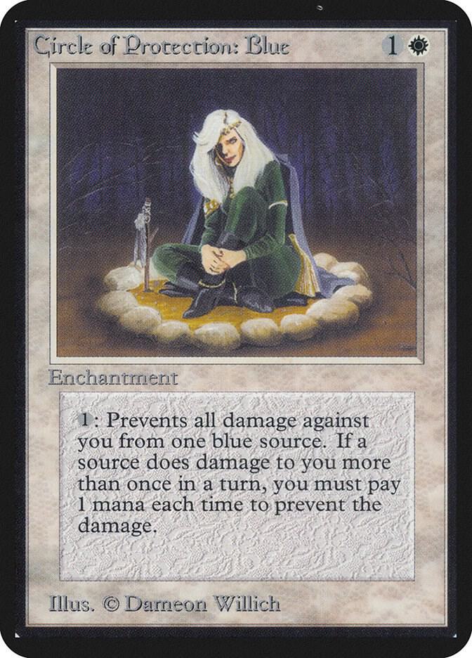Circle of Protection: Blue card from Alpha Edition