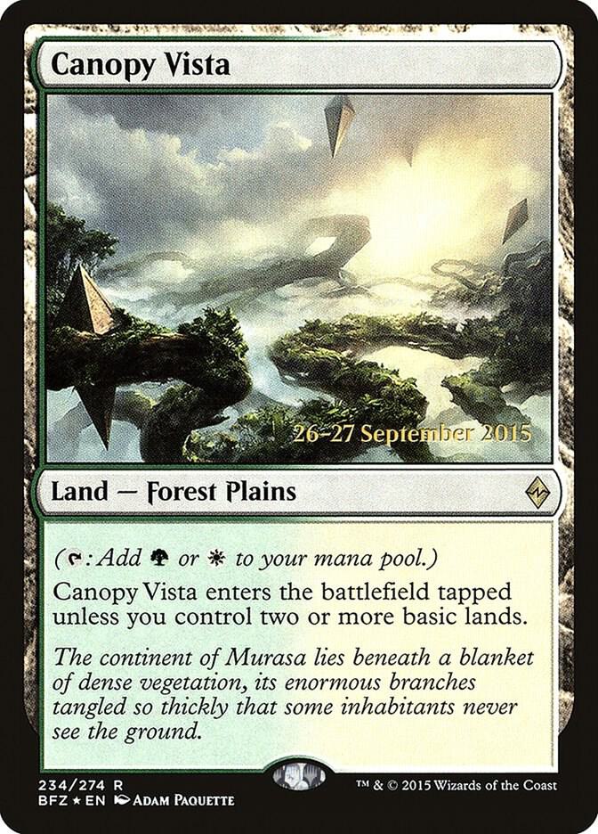 Canopy Vista 234 card from Prerelease Cards