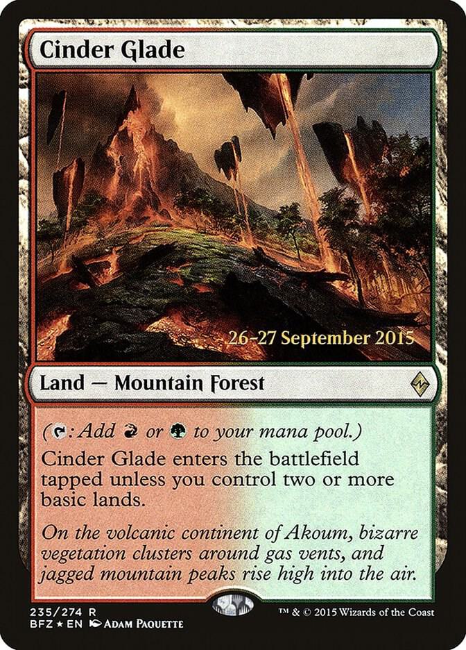 Cinder Glade 235 card from Prerelease Cards