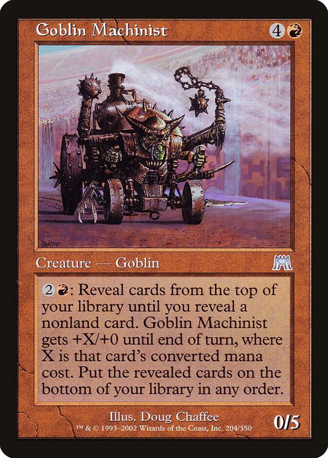 Goblin Machinist 204 card from Onslaught