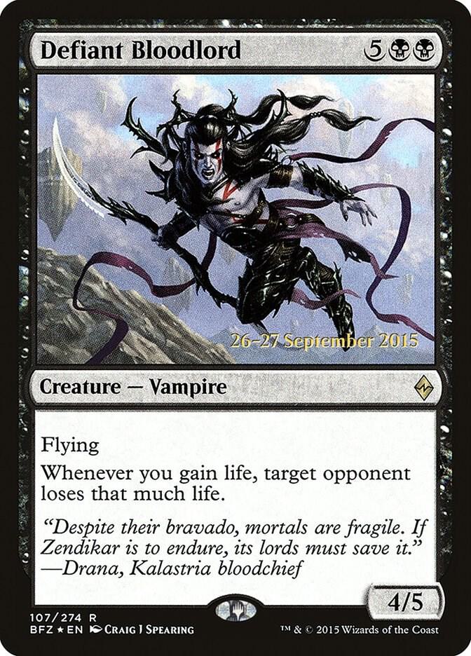 Defiant Bloodlord 107 card from Prerelease Cards
