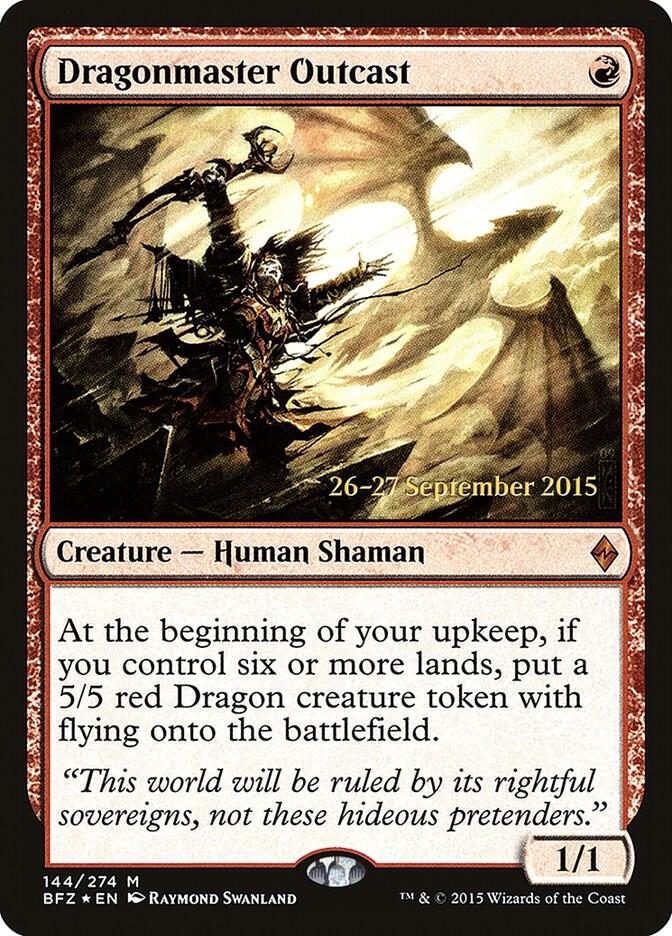 Dragonmaster Outcast 144 card from Prerelease Cards