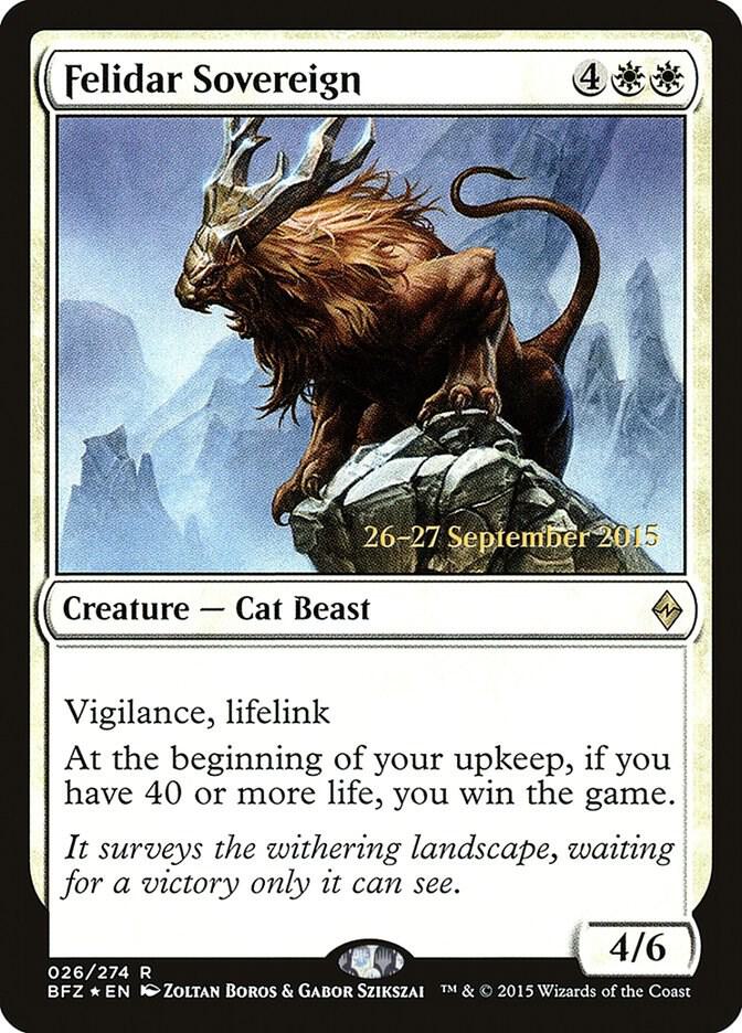 Felidar Sovereign 26 card from Prerelease Cards