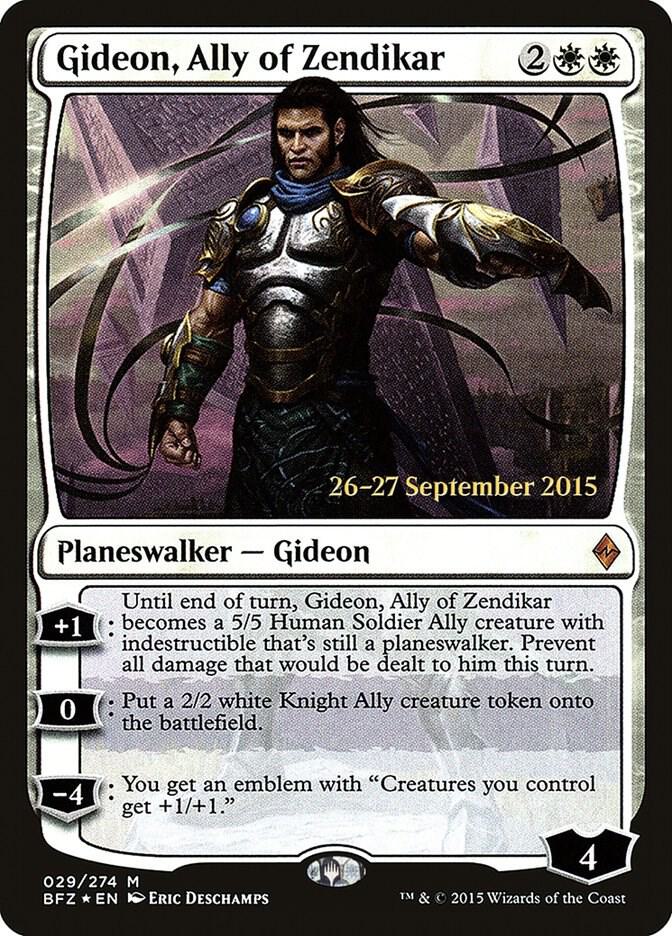 Gideon, Ally of Zendikar 29 card from Prerelease Cards