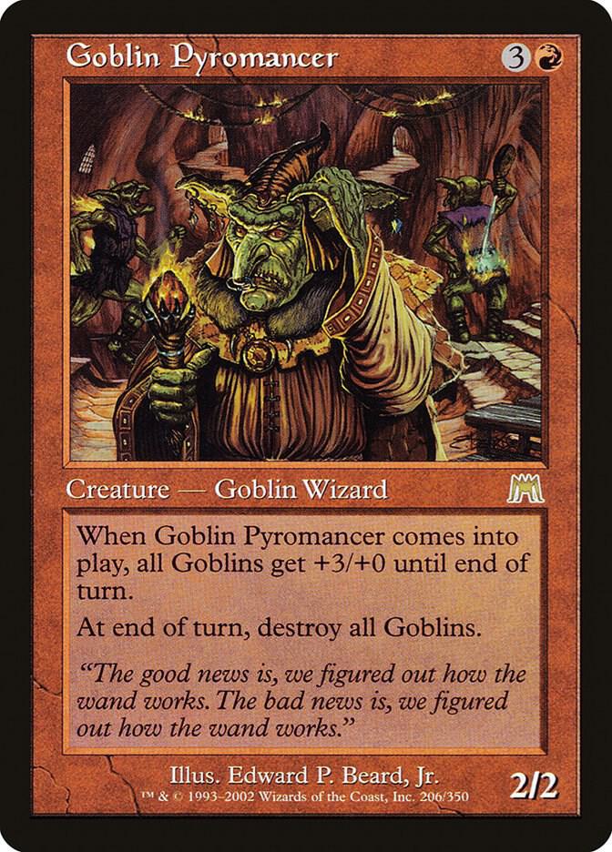 Goblin Pyromancer 206 card from Onslaught