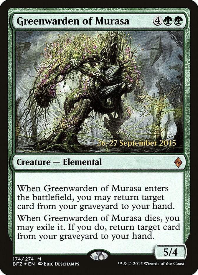 Greenwarden of Murasa 174 card from Prerelease Cards