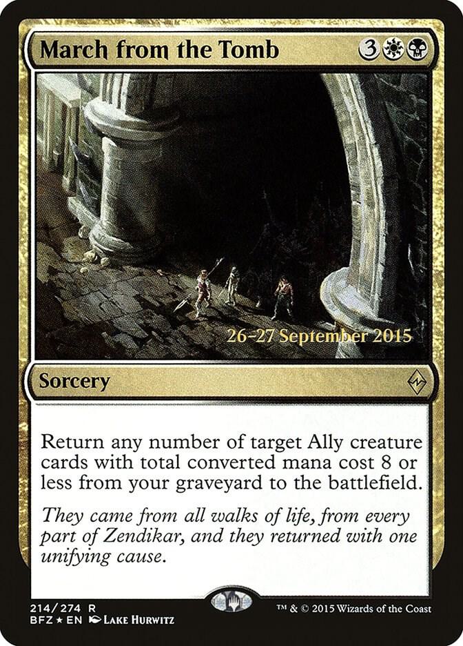 March from the Tomb 214 card from Prerelease Cards