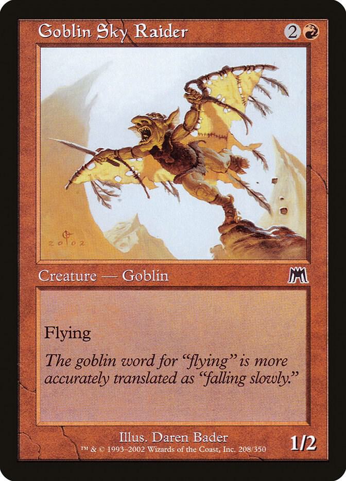 Goblin Sky Raider 208 card from Onslaught