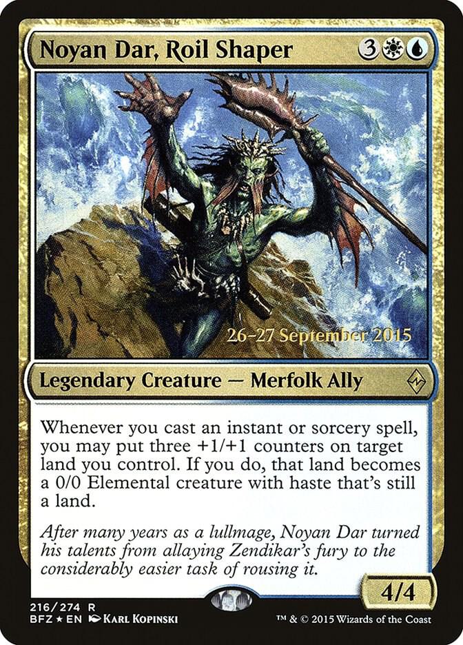Noyan Dar, Roil Shaper 216 card from Prerelease Cards