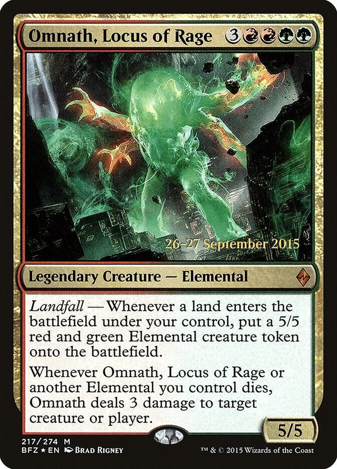 Omnath, Locus of Rage 217 card from Prerelease Cards