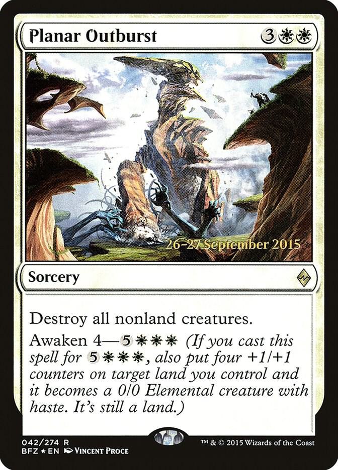 Planar Outburst 42 card from Prerelease Cards