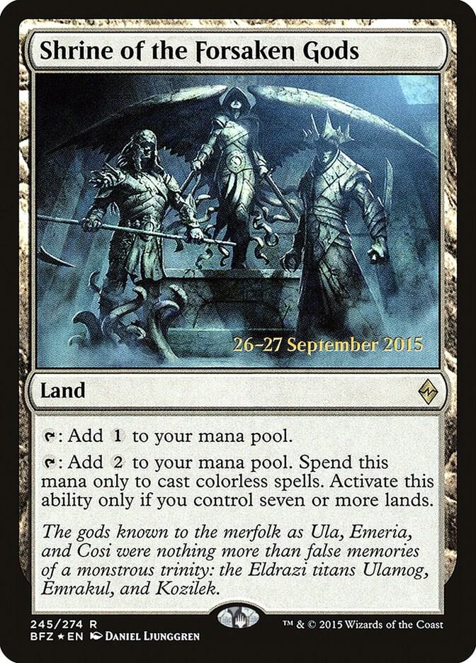 Shrine of the Forsaken Gods 245 card from Prerelease Cards