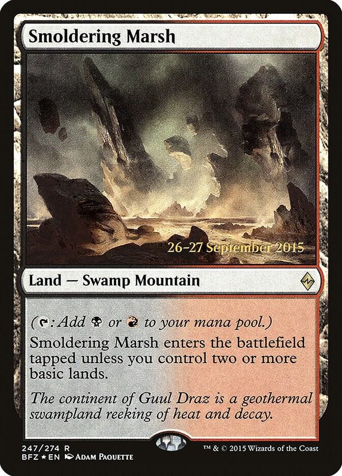Smoldering Marsh 247 card from Prerelease Cards
