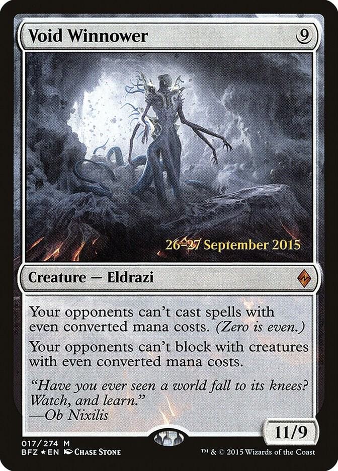 Void Winnower 17 card from Prerelease Cards