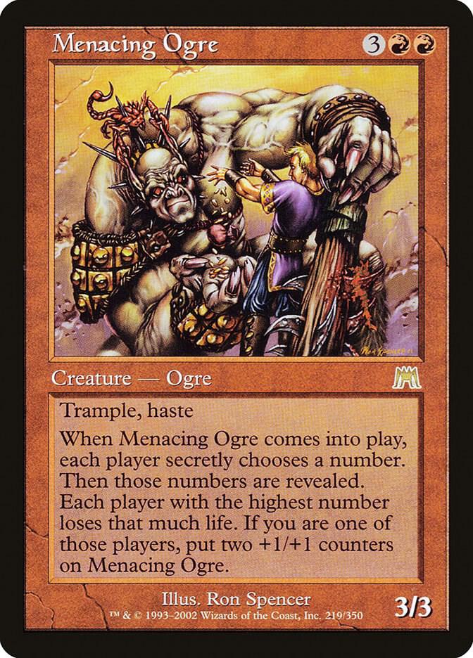 Menacing Ogre 219 card from Onslaught