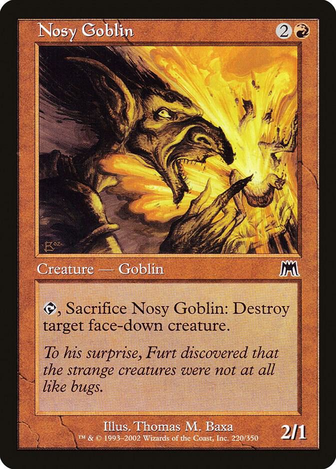 Nosy Goblin 220 card from Onslaught