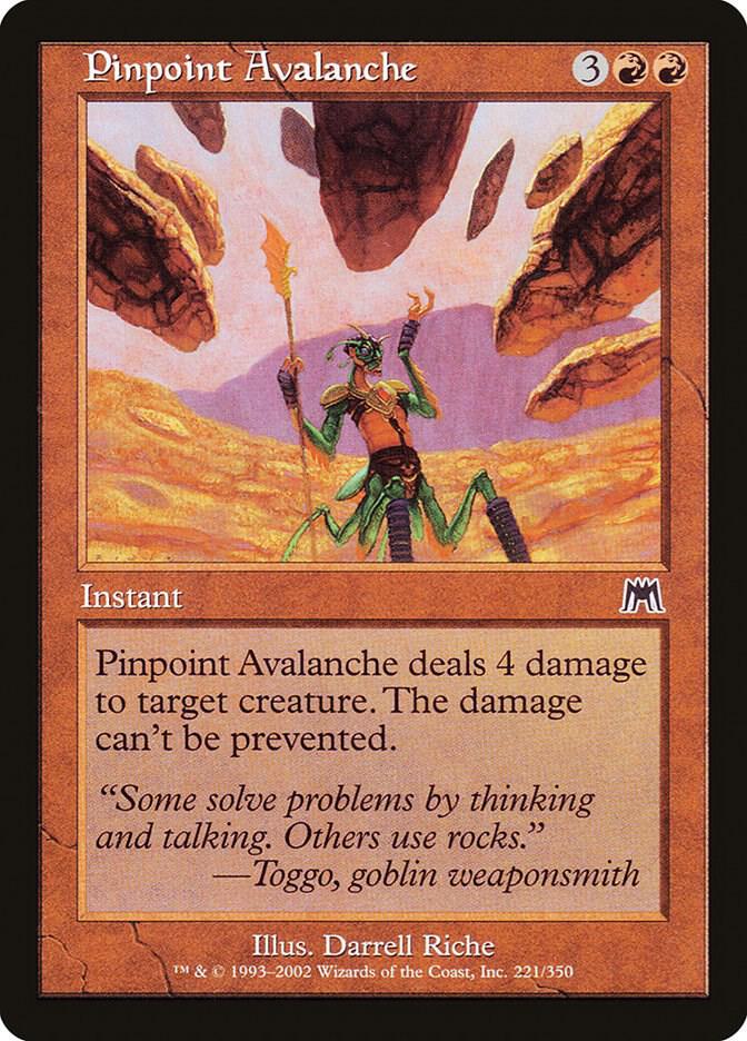 Pinpoint Avalanche 221 card from Onslaught