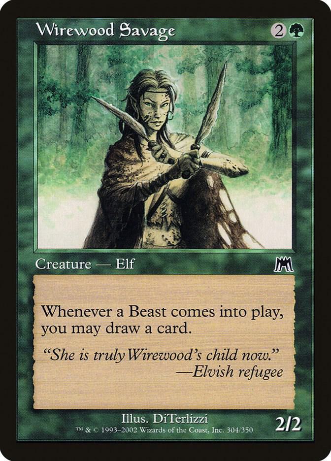 Wirewood Savage 304 card from Onslaught