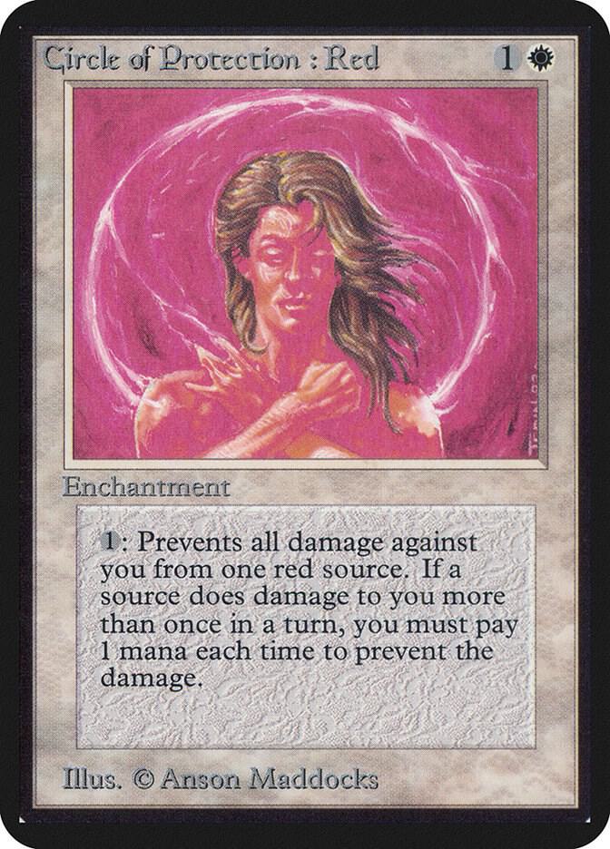 Circle of Protection: Red card from Alpha Edition