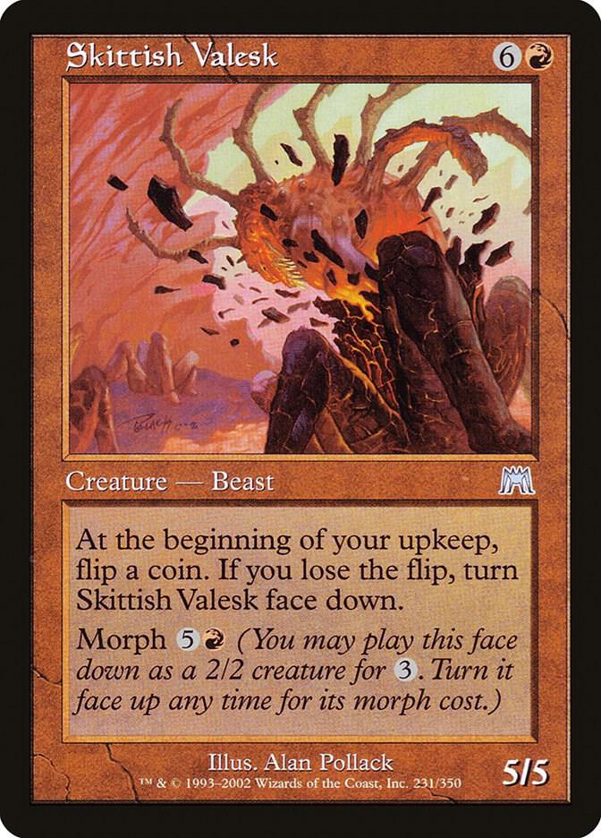 Skittish Valesk 231 card from Onslaught