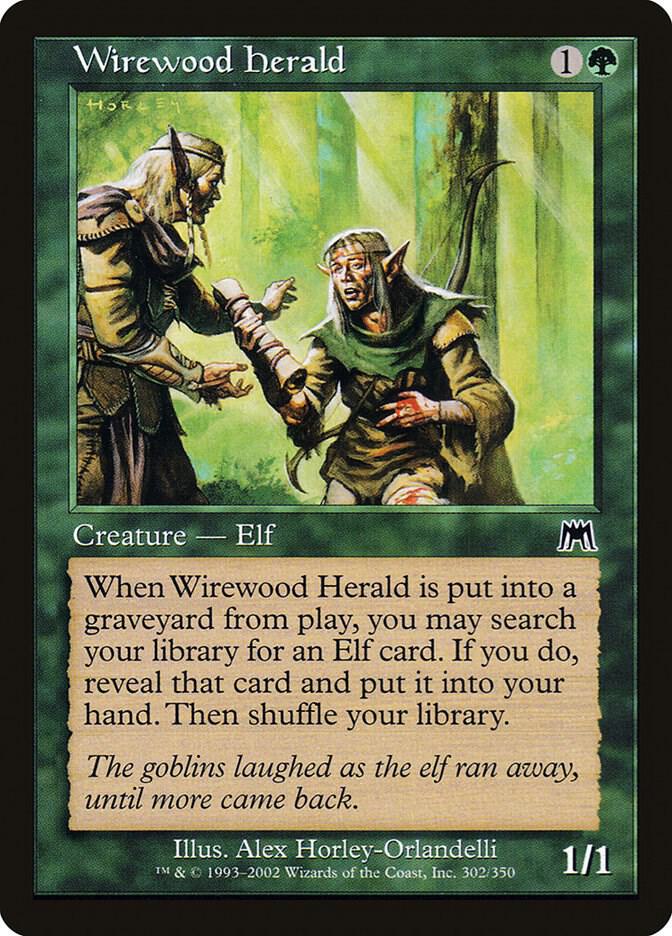 Wirewood Herald 302 card from Onslaught
