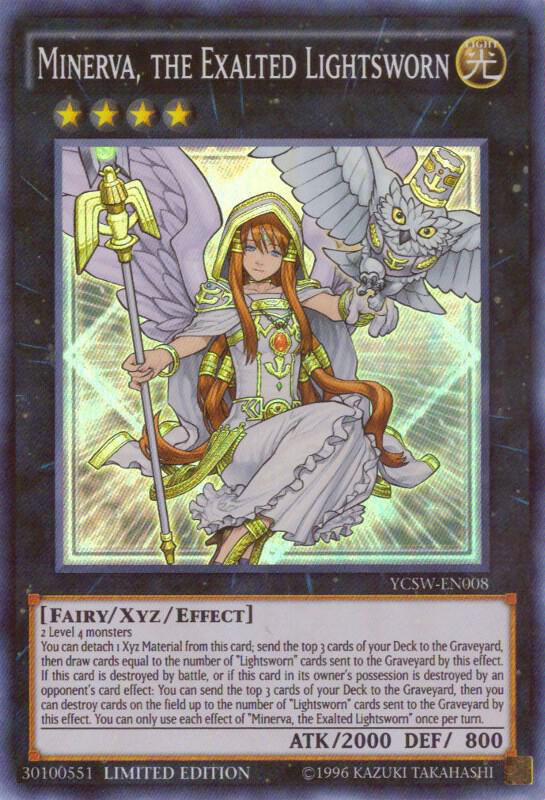 Minerva, the Exalted Lightsworn (Super Rare) YCSW-EN008 card from Yu-Gi-Oh! Championship Series Prize Cards