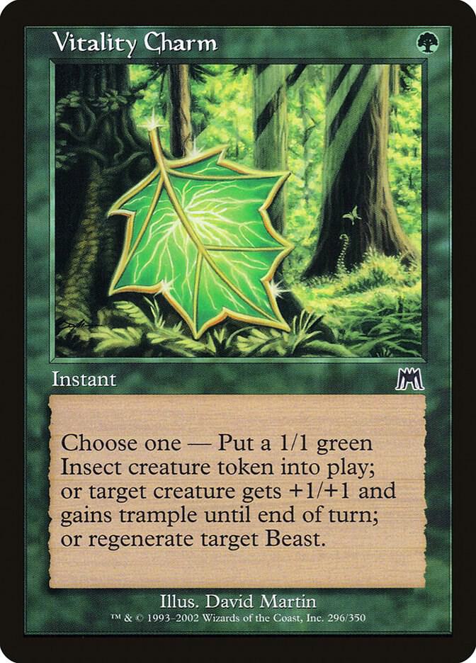 Vitality Charm 296 card from Onslaught