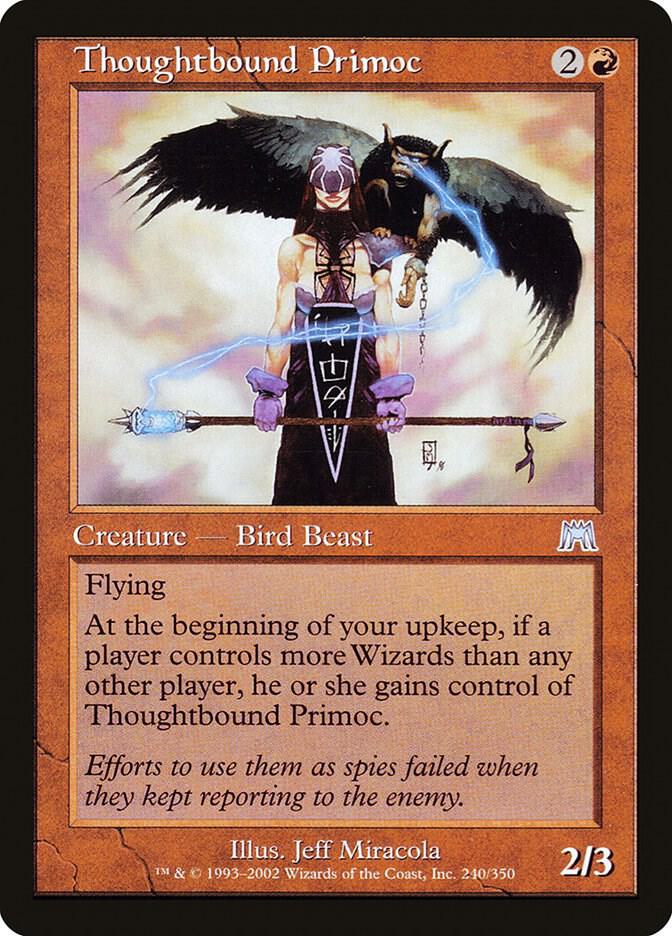 Thoughtbound Primoc 240 card from Onslaught