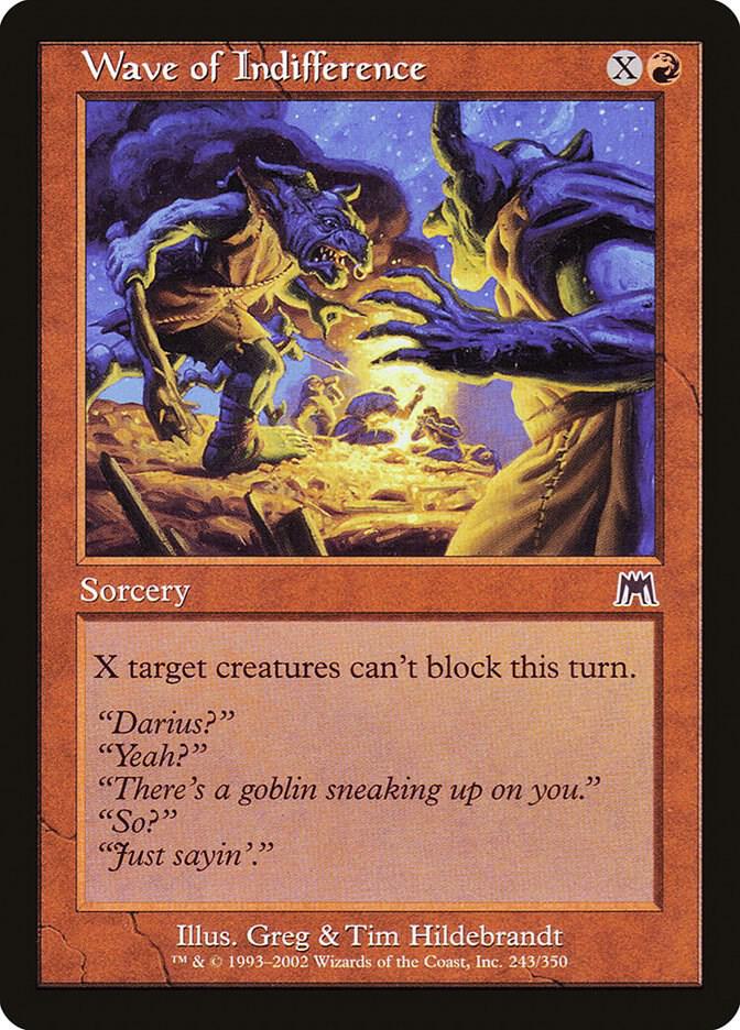 Wave of Indifference 243 card from Onslaught