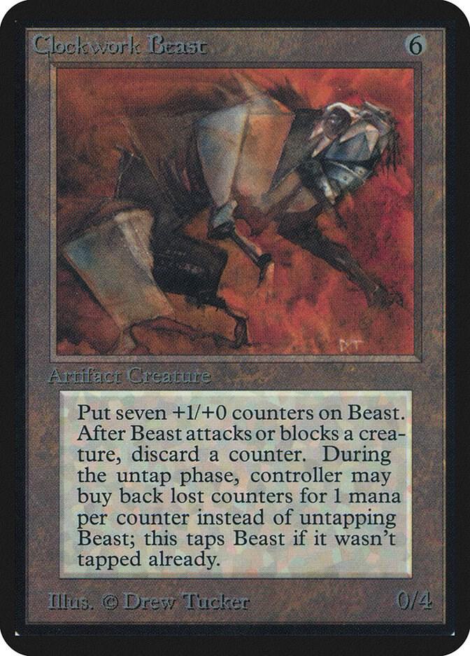 Clockwork Beast card from Alpha Edition