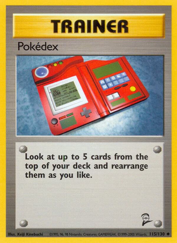 Pokedex 115/130 card from Base Set 2