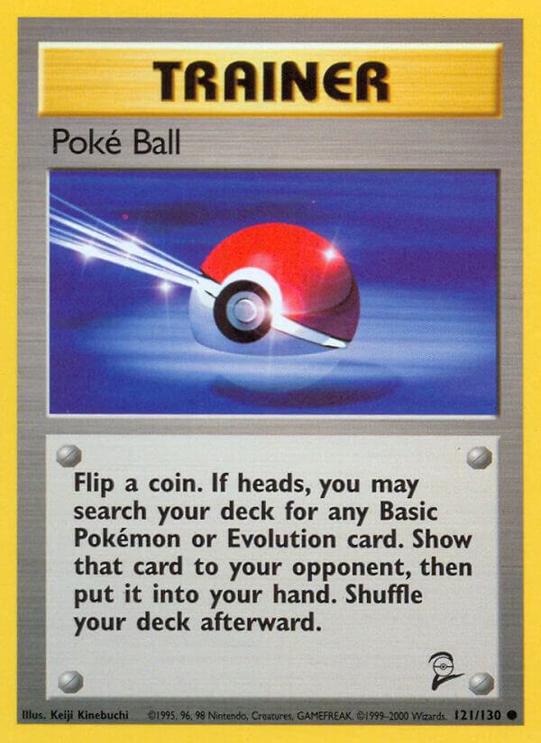 Poke Ball 121/130 card from Base Set 2