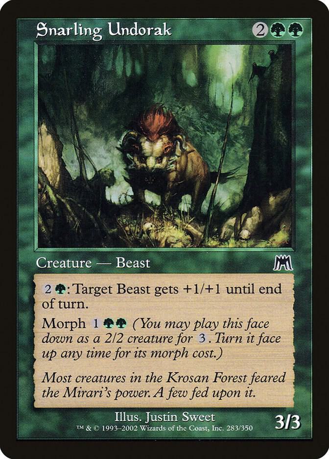 Snarling Undorak 283 card from Onslaught