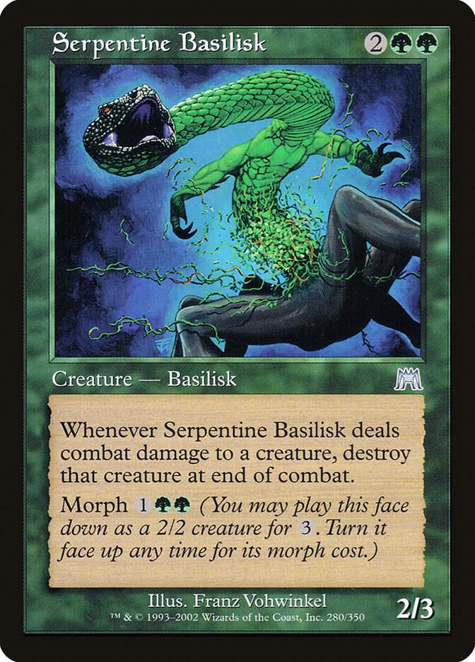 Serpentine Basilisk 280 card from Onslaught