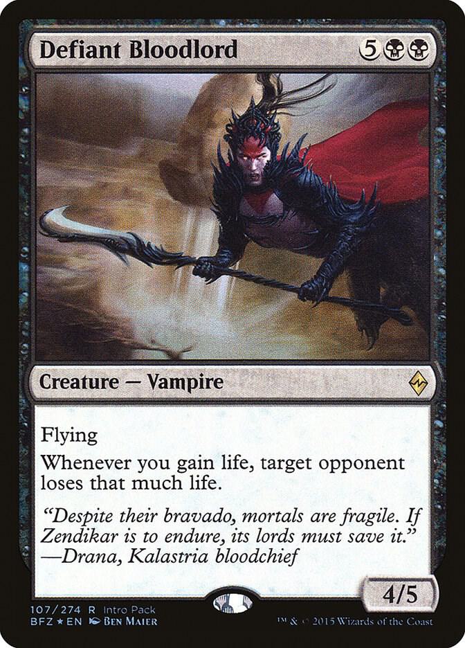 Defiant Bloodlord 107 card from Unique and Miscellaneous Promos
