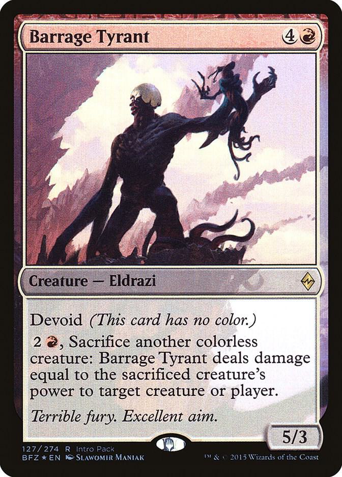 Barrage Tyrant 127 card from Unique and Miscellaneous Promos