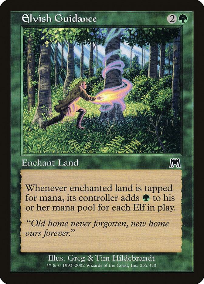 Elvish Guidance 255 card from Onslaught